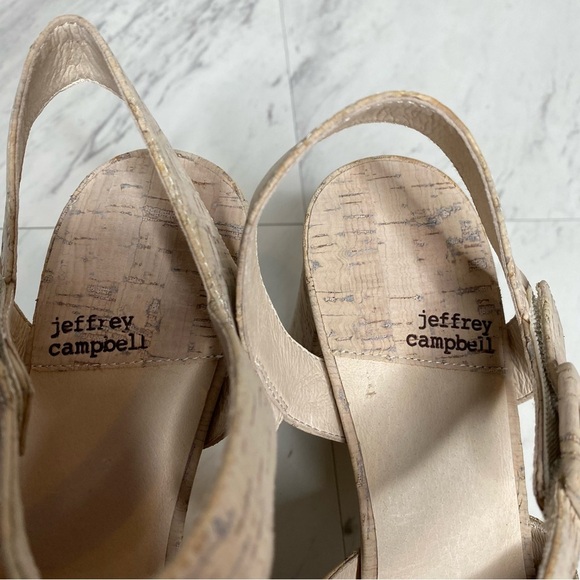 Jeffery Campbell Amma Cork Platform Heeled Sandal 10 - Picture 12 of 14